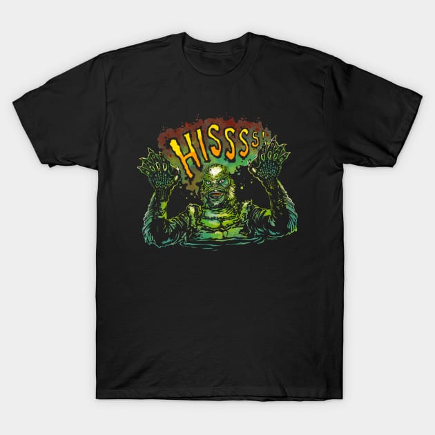 Hissing Gill Man T-Shirt by JonathanDodd_Draws